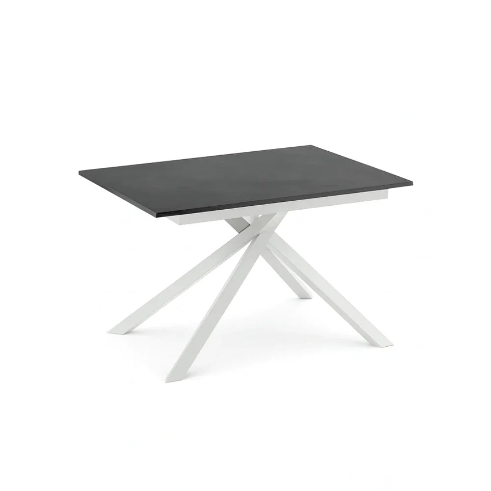 Tavolo da pranzo allungabile effetto cemento grigio Pluto 140-190x90 cm fino a 8 posti Made in Italy | Duzzle