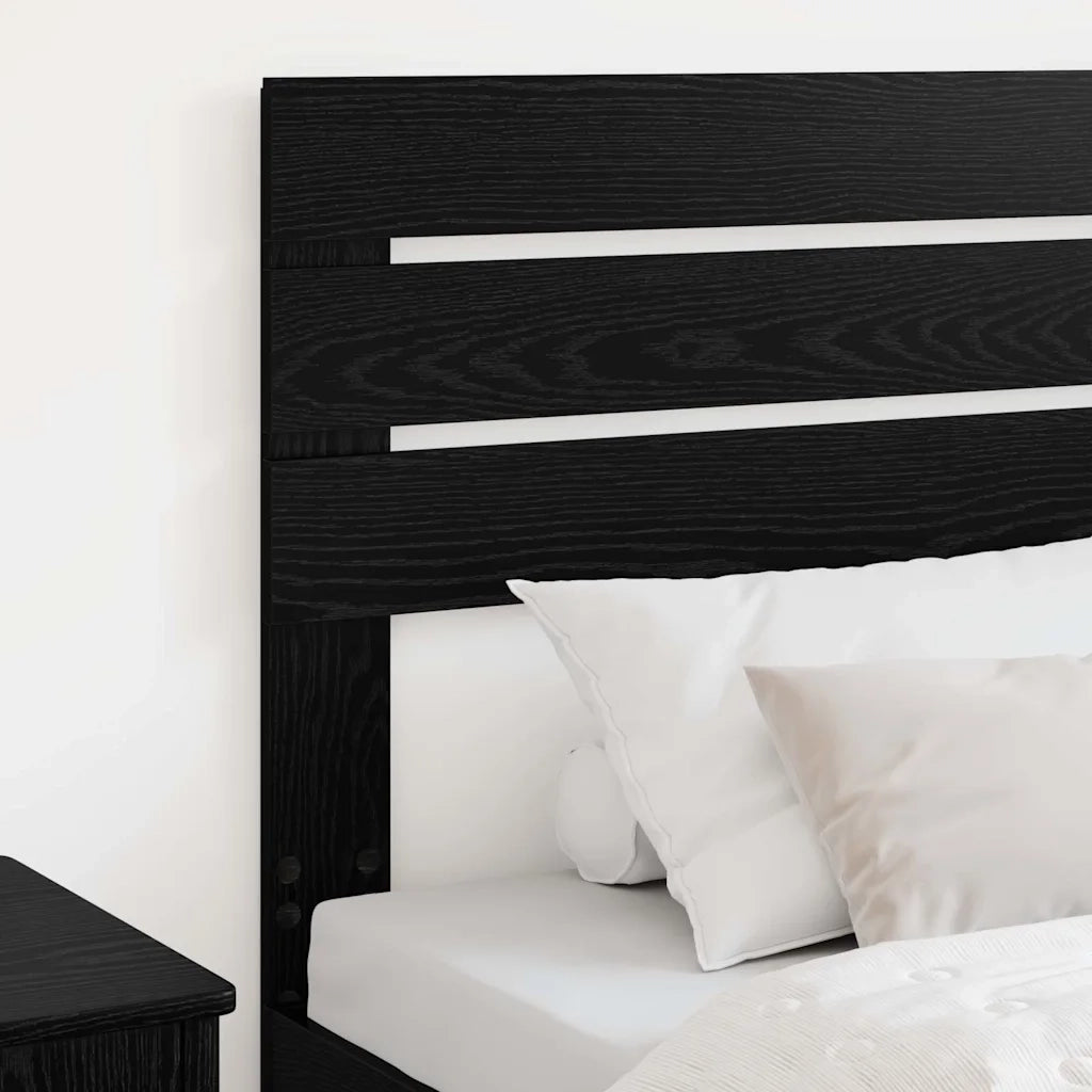 Testiera-Testata-Testiera Decorativa Rovere Nero 90 cm Legno multistrato 842453