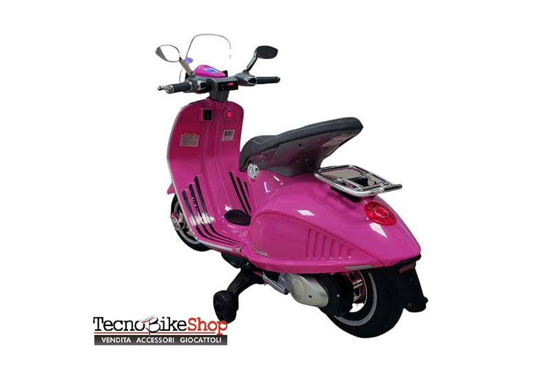 Moto Elettrica per Bambini Piaggio Vespa 946 12V con Parabrezza-Rosa