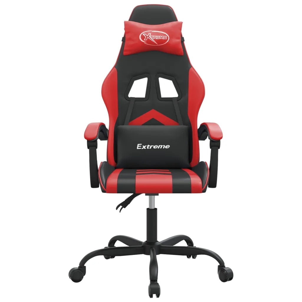 Sedia da Gaming Girevole Nera e Rossa in Similpelle cod mxl 61643