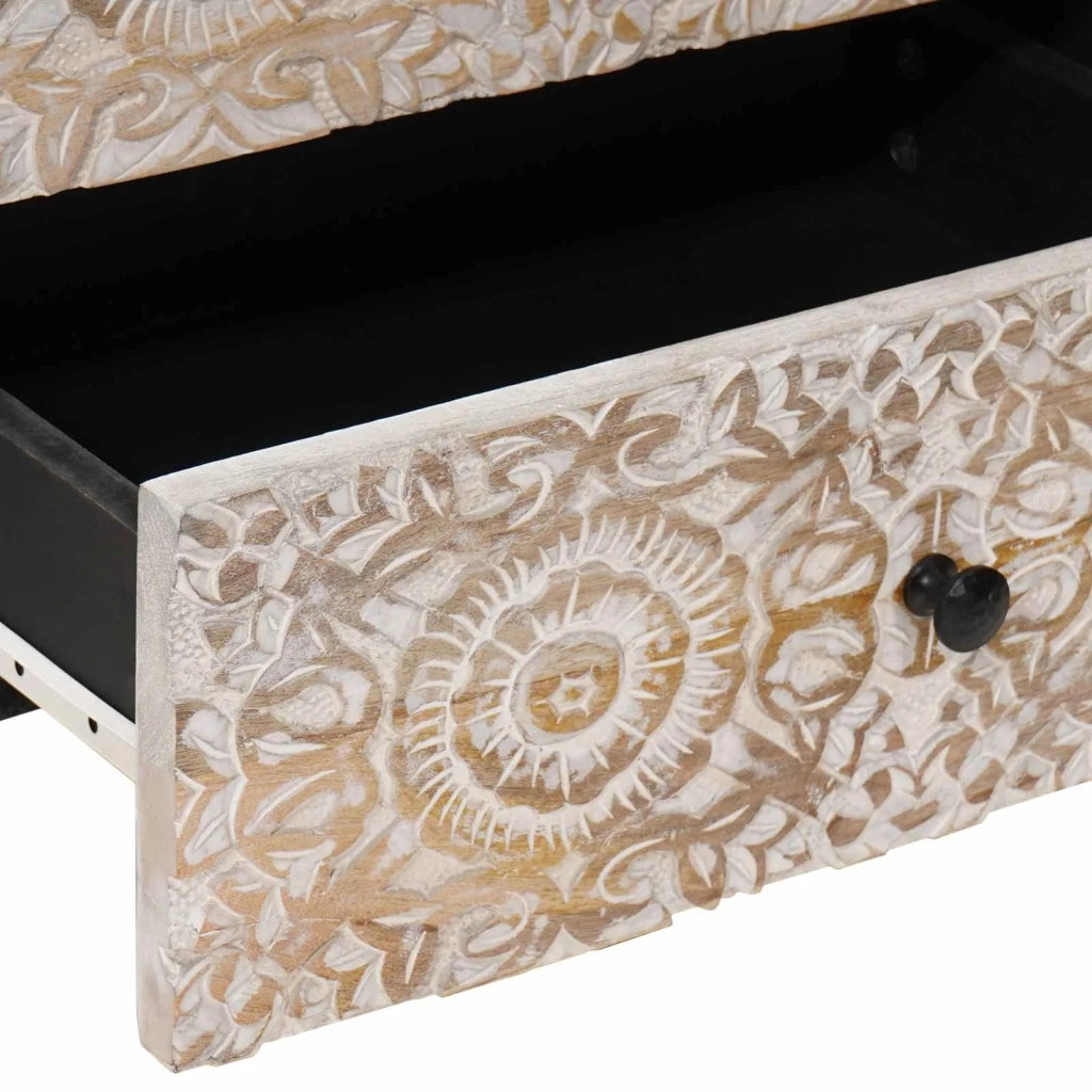 Mobiletto da Letto con cassetto Bianco 50 x 33 x 60 cm 4018378