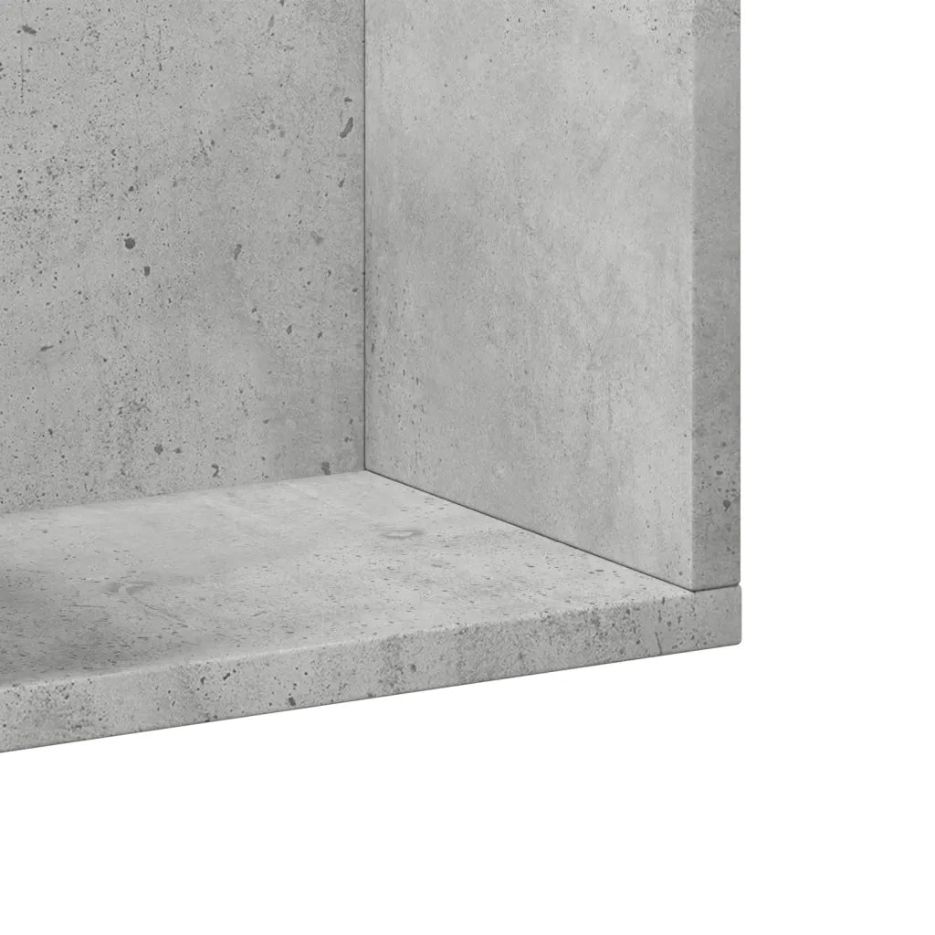 Mobili Parete 2 pz Grigio Cemento 75x18x16,5 cm in Multistrato