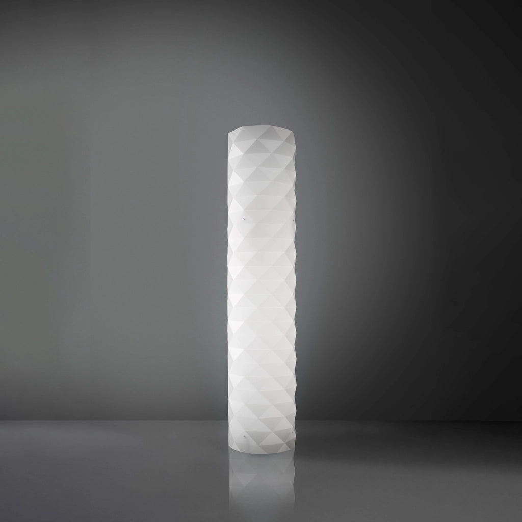 Piantana Moderna Prisma Polilux ® Bianco E Metallo 3 Luci E27 H122Cm