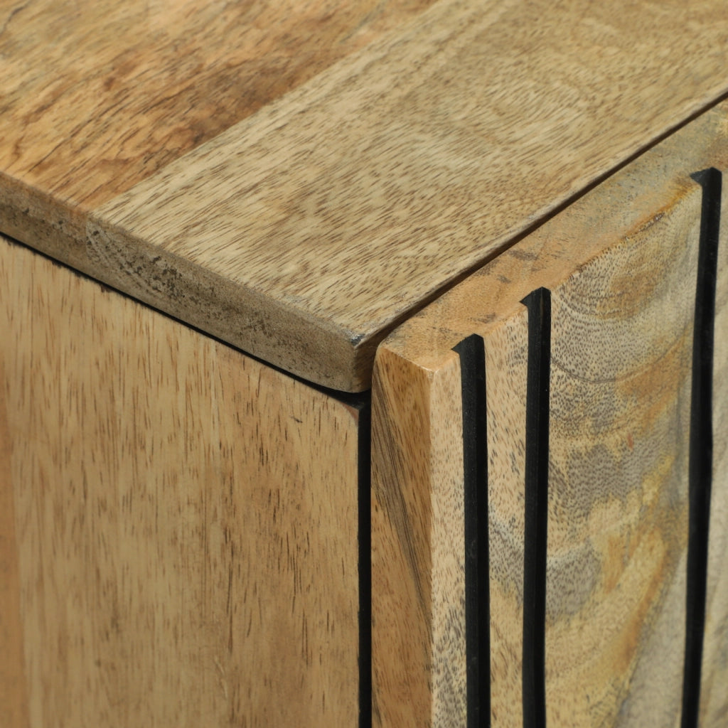 Credenza 90x33.5x75 cm in Legno Massello di Mango