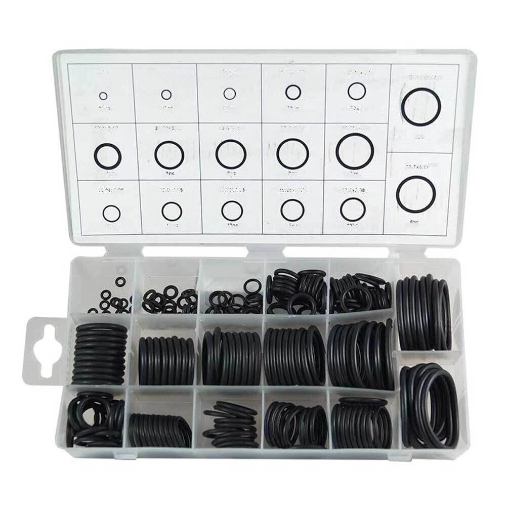 KIT 222 PZ GUARNIZIONI O'RING 17 MISURE DIVERSE ORING ANELLI GOMMINI