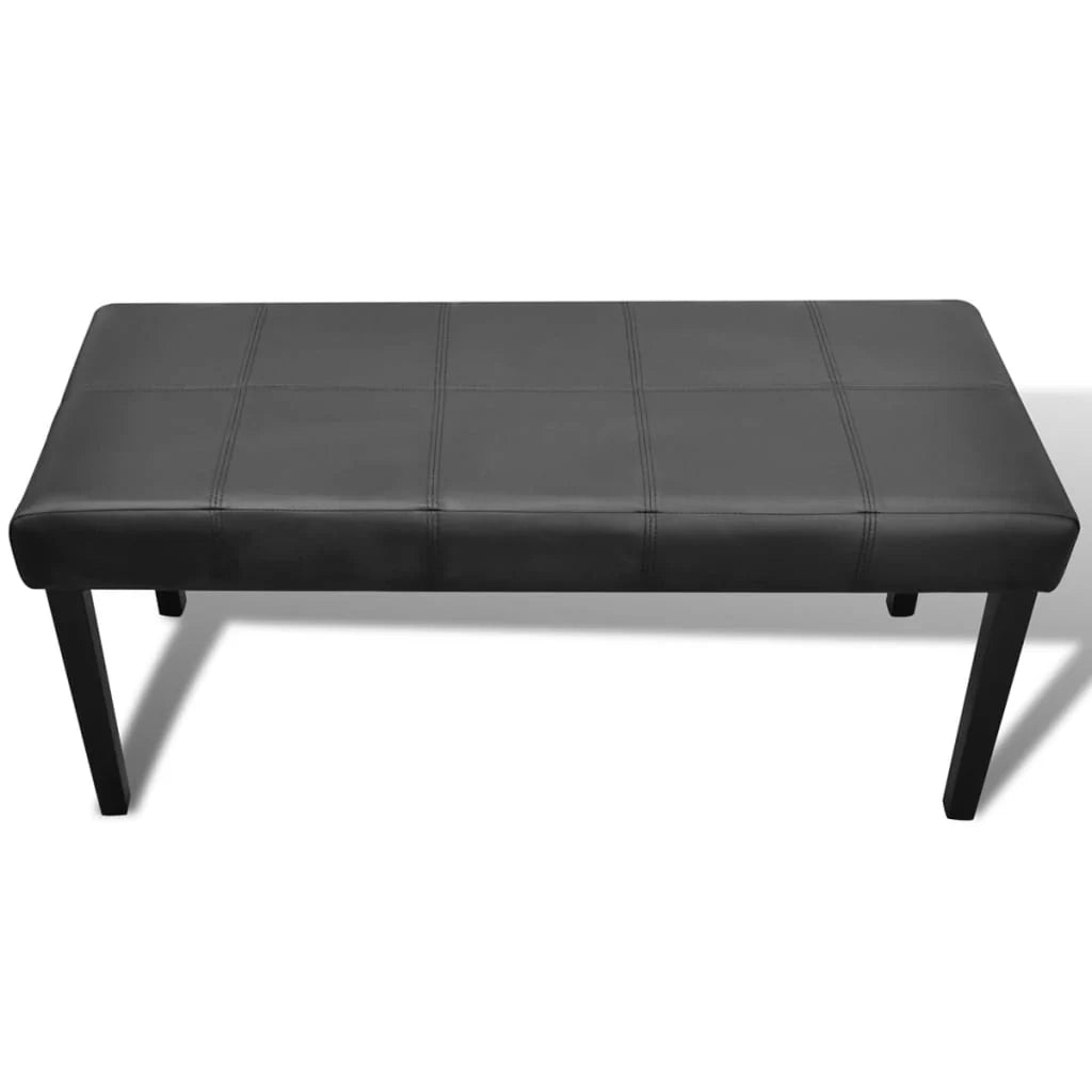 Panca/lounge 106 x 43 x 46 cm in materiale sintetico di alta qualità nero 02_0021263