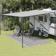 Tappeto da Tenda 250x550 cm Antracite e Bianco 310826