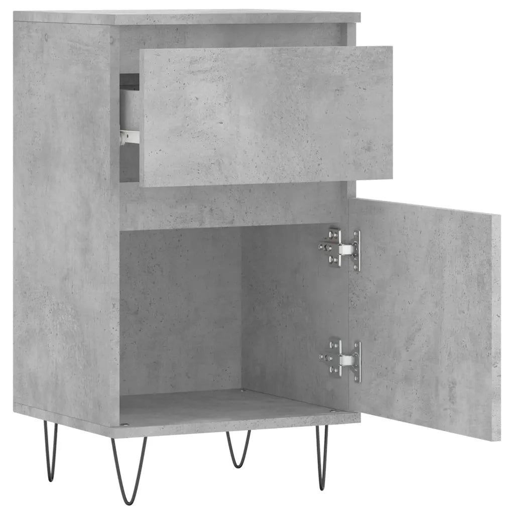 Credenze 2 pz Grigio Cemento 40x35x70 cm in Legno Multistrato 831157