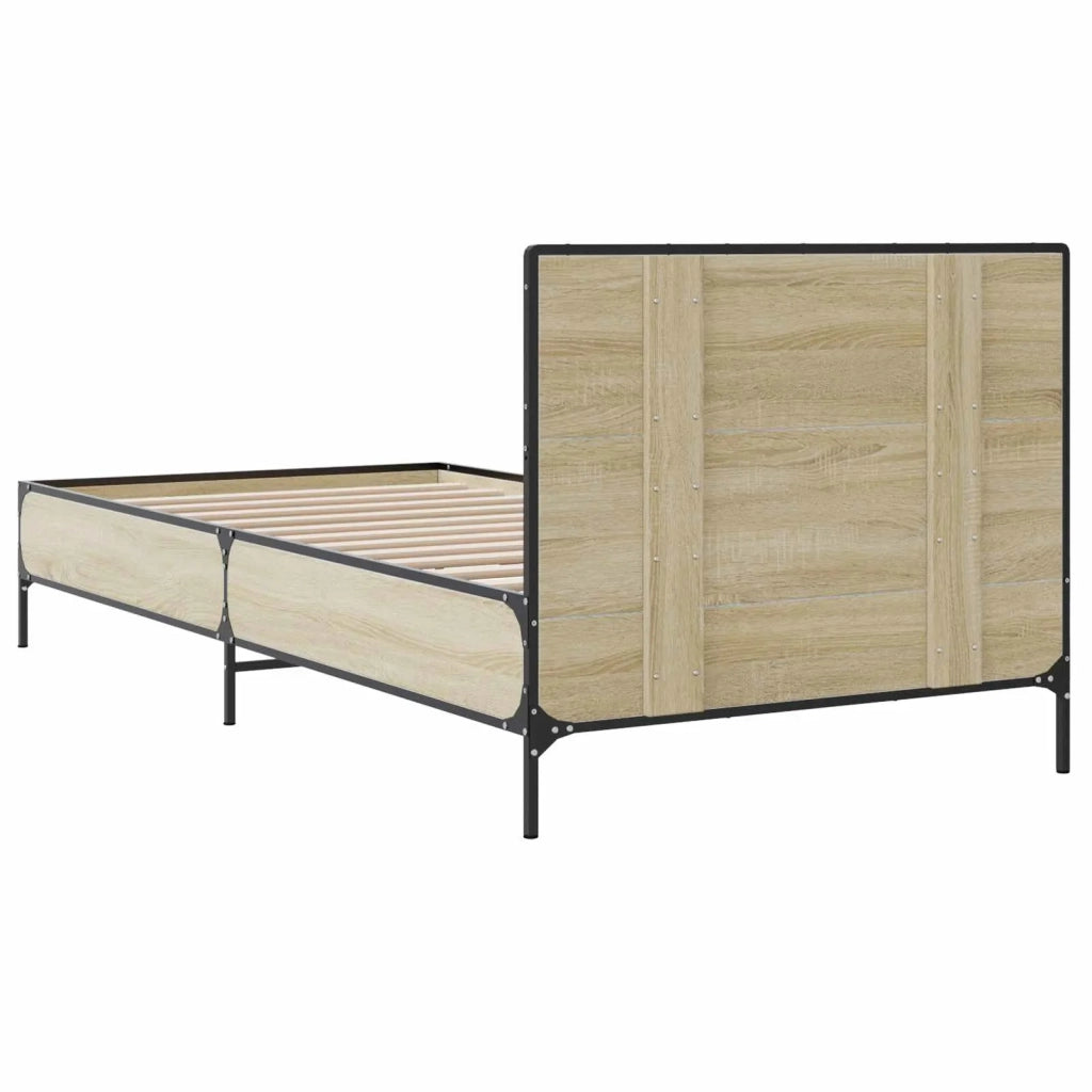 Struttura letto con testata Rovere Sonoma 80 x 200 cm 8009107
