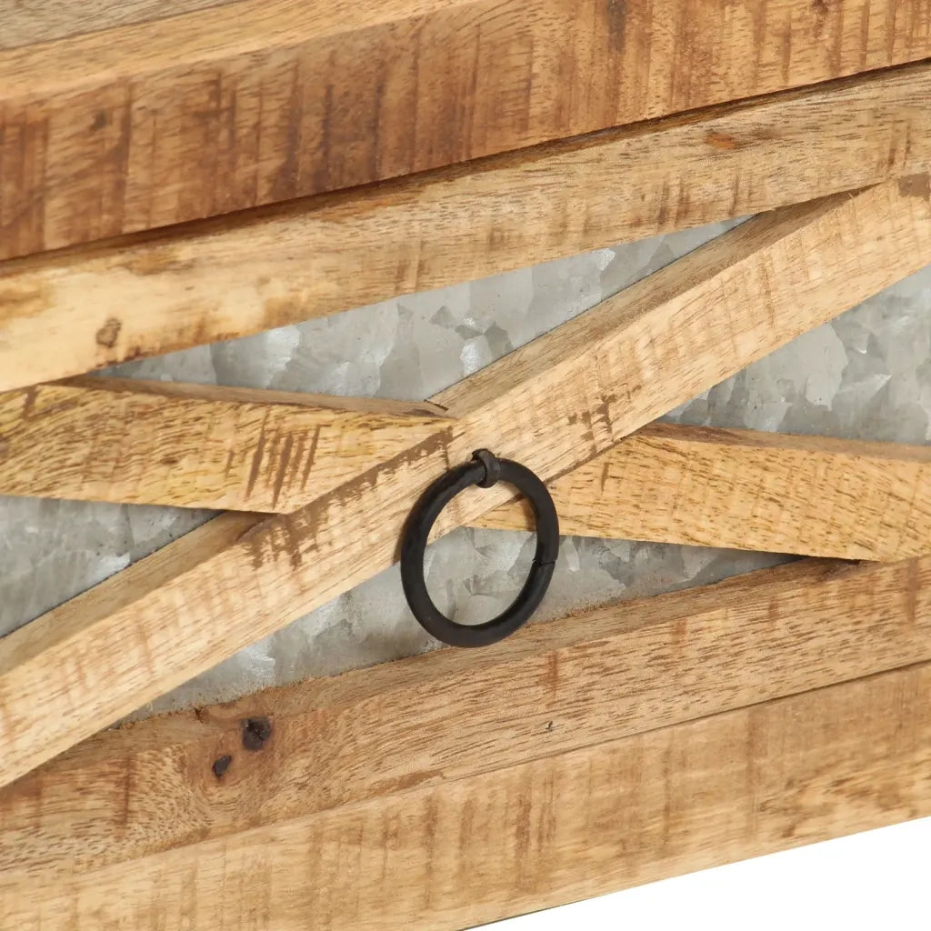 Tavolino da Salotto-Tavolino da soggiorno-Tavolo 110x50x38 cm in Legno Massello di Mango
