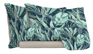 Set Lenzuola 1 Piazza e Mezzo Sopra Sotto e Federe in Microfibra Tropical