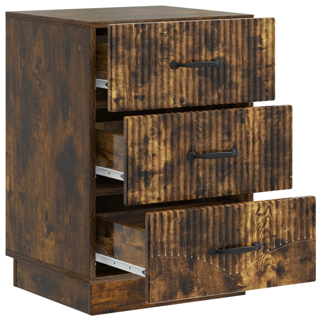 Armadio da Notte con cassetto Rovere Fumo 43 x 41 x 63,5 cm 895250