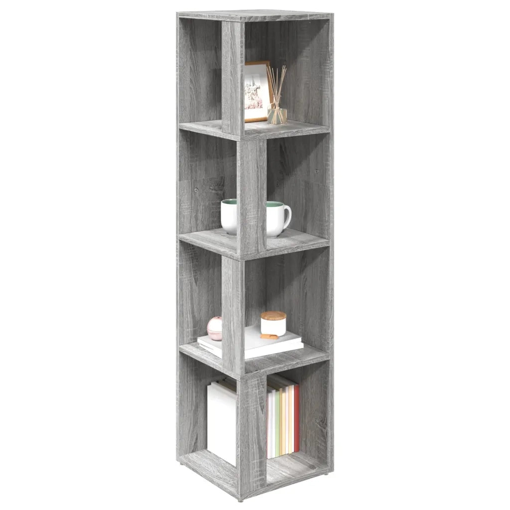 Scaffale Angolare Grigio Sonoma 33x33x132 cm Legno Multistrato 816024