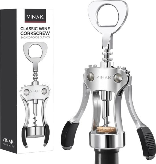 Kurktraente classica con apripittura - Design ergonomico in acciaio inox cromato