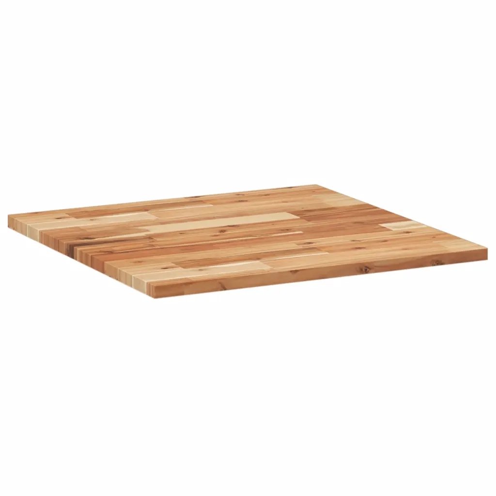 Piano Tavolo | Superficie Tavolo | Piano Scrivania Quadrato 60x60x2 cm in Legno Massello di Acacia
