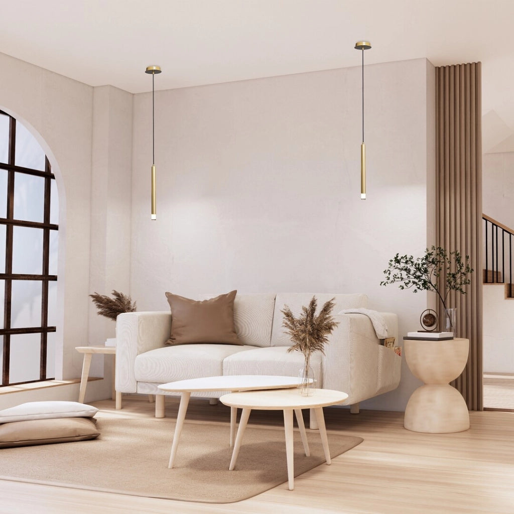 Lampada sospensione moderna oro tubo cucina G9 5W Ramira