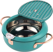 Friteuse in acciaio inossidabile con coperchio e dispositivo per la rimozione delle gocce di olio - Friteuse per tempesta per cucina - 205 x 113 cm
