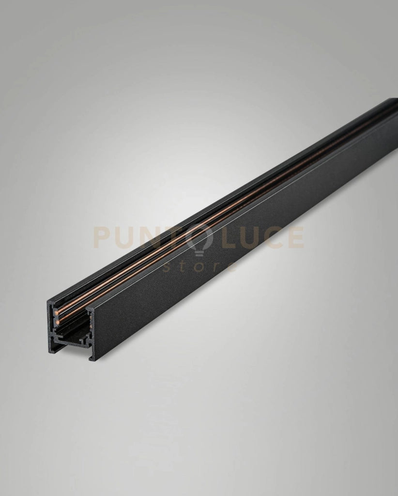 BINARIO 48V NERO H2,74cm L300cm CON TAPPI IP20