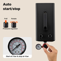 Compressore aerografo AS18TB 1/6 CV, con portata d'aria 20-23 l/min, compressore silenzioso per pistola aerografo con serbatoio da 1 litro, aria compressa per aerografia