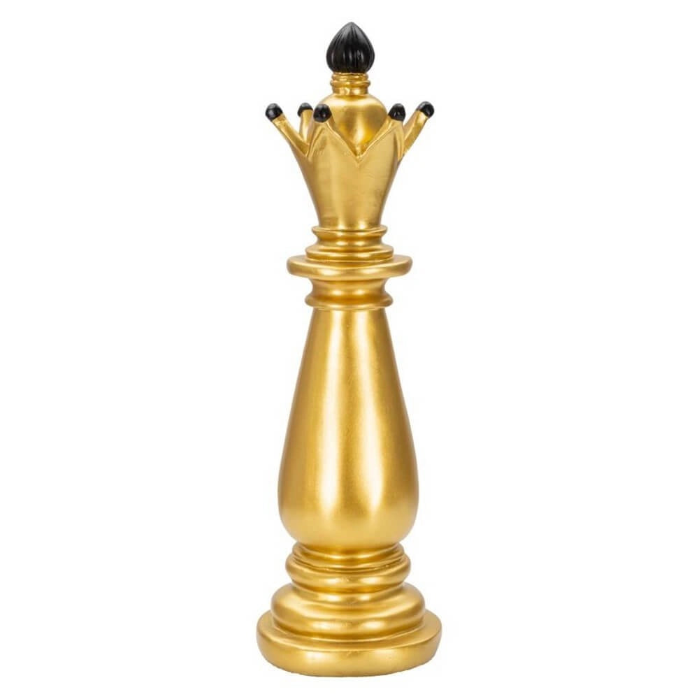 Pezzo degli scacchi Alfiere decorativo nero e oro - CHESS
