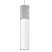 Lampada sospensione cemento Valero 1 bianco GU10 PureLume