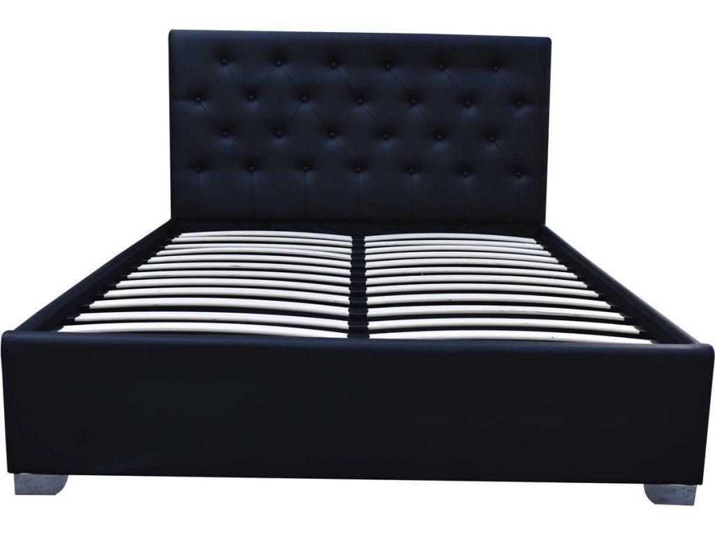 Letto matrimoniale con contenitore "TINO" - 180 x 200 cm - Nero