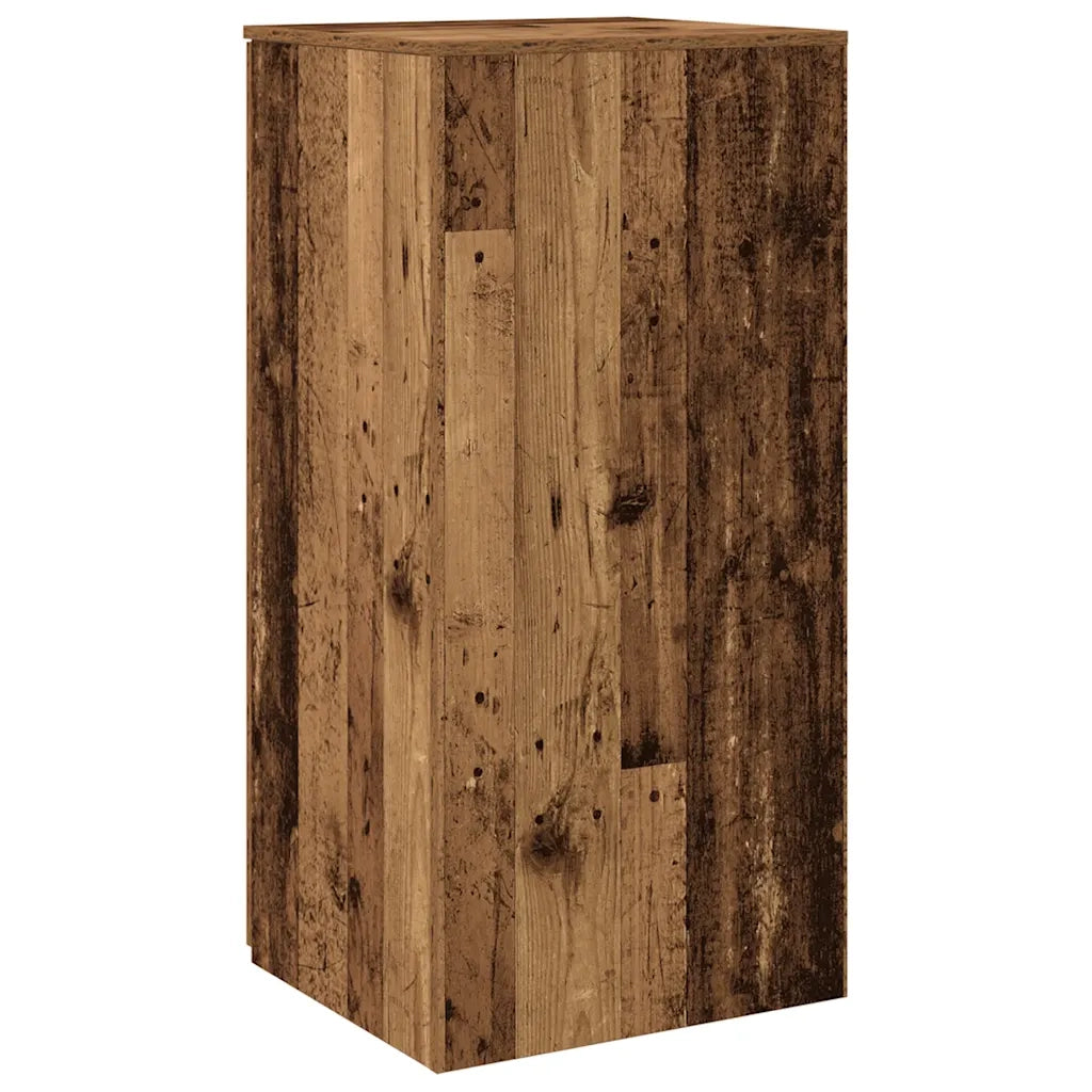 Mobile contenitore compatto per ufficio 50 x 45 x 103 cm soluzione versatile in legno composito con finitura effetto legno anticato 02_0051217