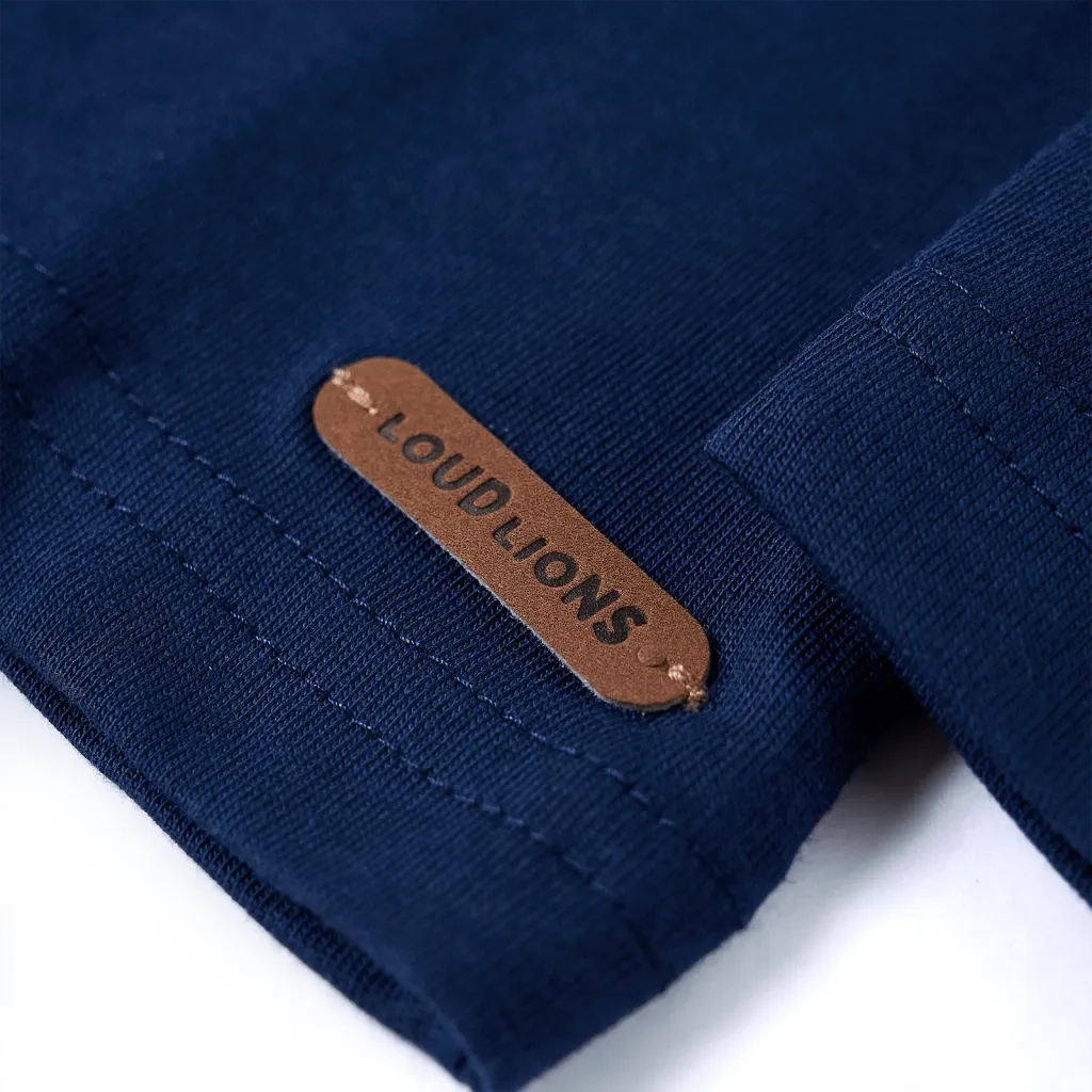 Maglietta da Bambino a Maniche Lunghe Blu Marino 128 13257