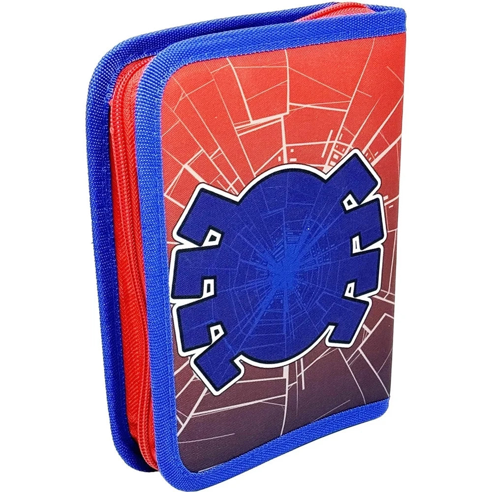 Trade Shop - Astuccio A 1 Zip Cerniera Riempito Grafica Spiderman Con Cancelleria Scuola Bambini 958204 -
