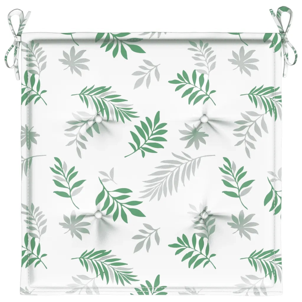 Cuscini per Sedia 4pz Motivo a Foglie 50x50x3 cm in Tessuto 361087