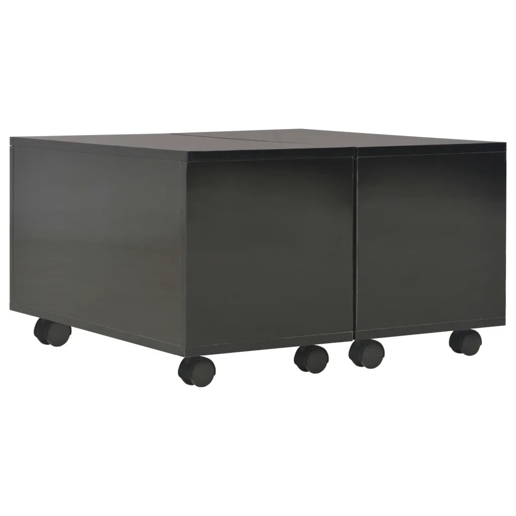 Tavolino da CaffÃ¨ Nero Lucido 60x60x35 cm in Truciolato cod mxl 22602