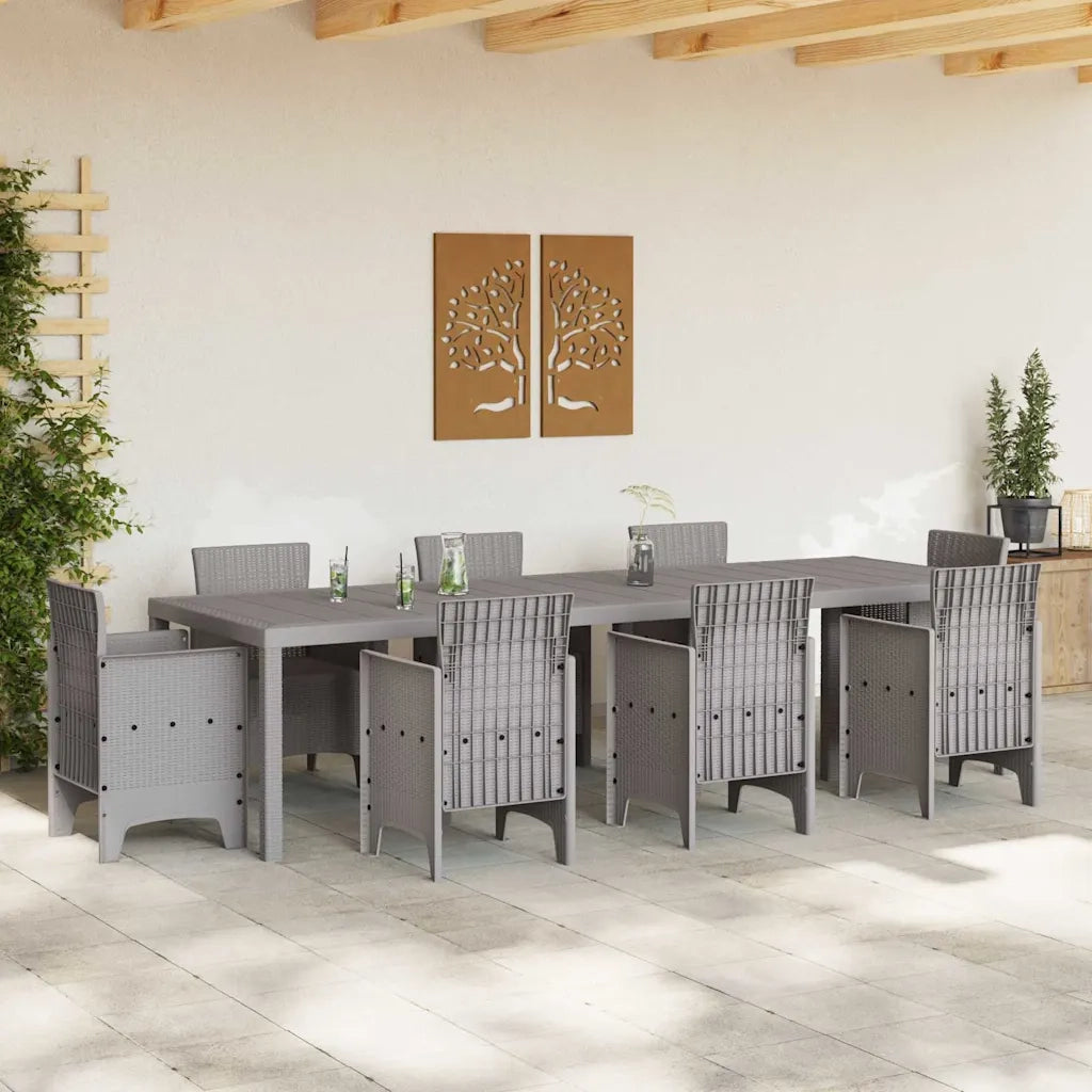 Tavolo da Giardino Grigio chiaro 300 x 100 x 73 cm polyrattan 3378523