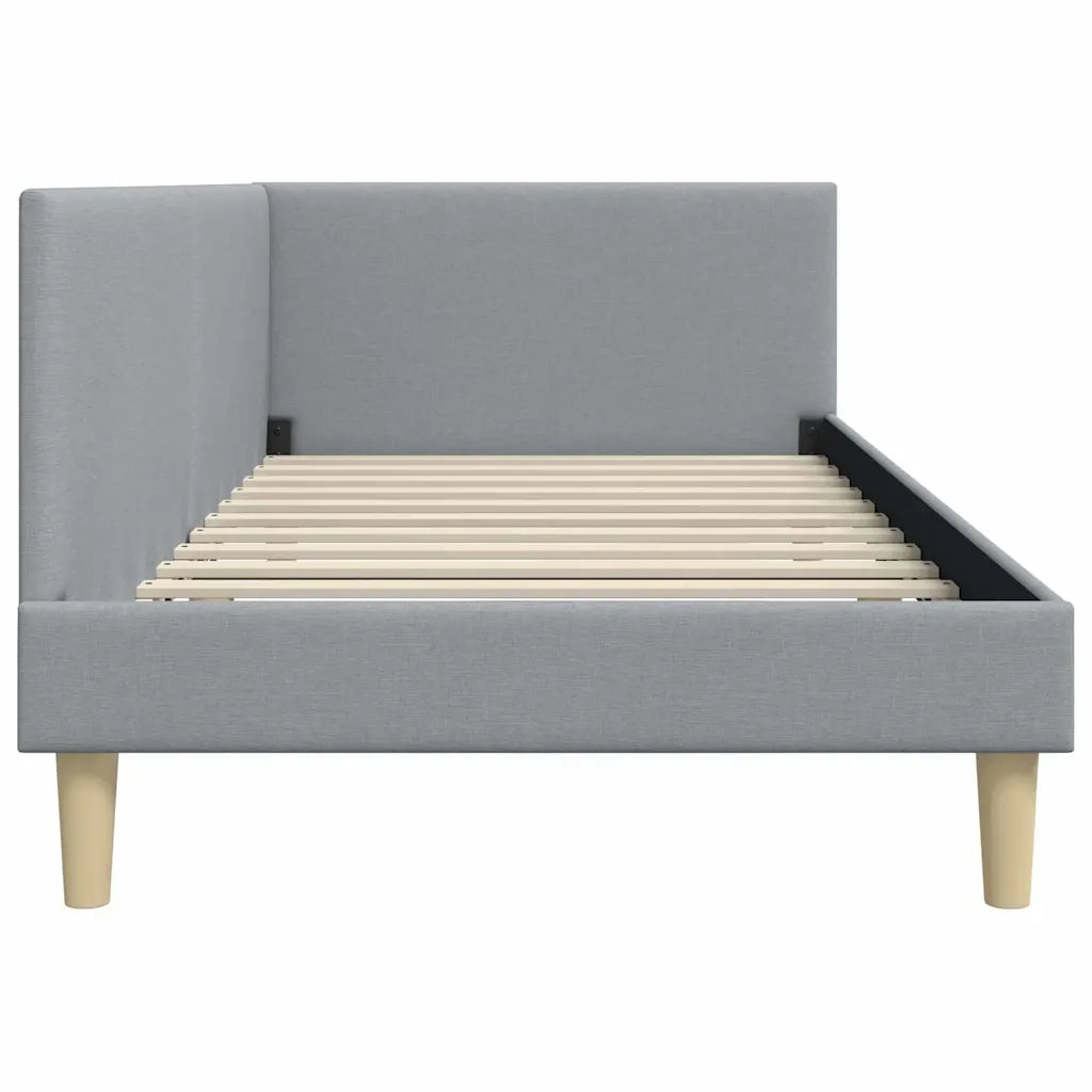 Cornice del letto ad angolo Grigio chiaro 90 cm x 200 cm