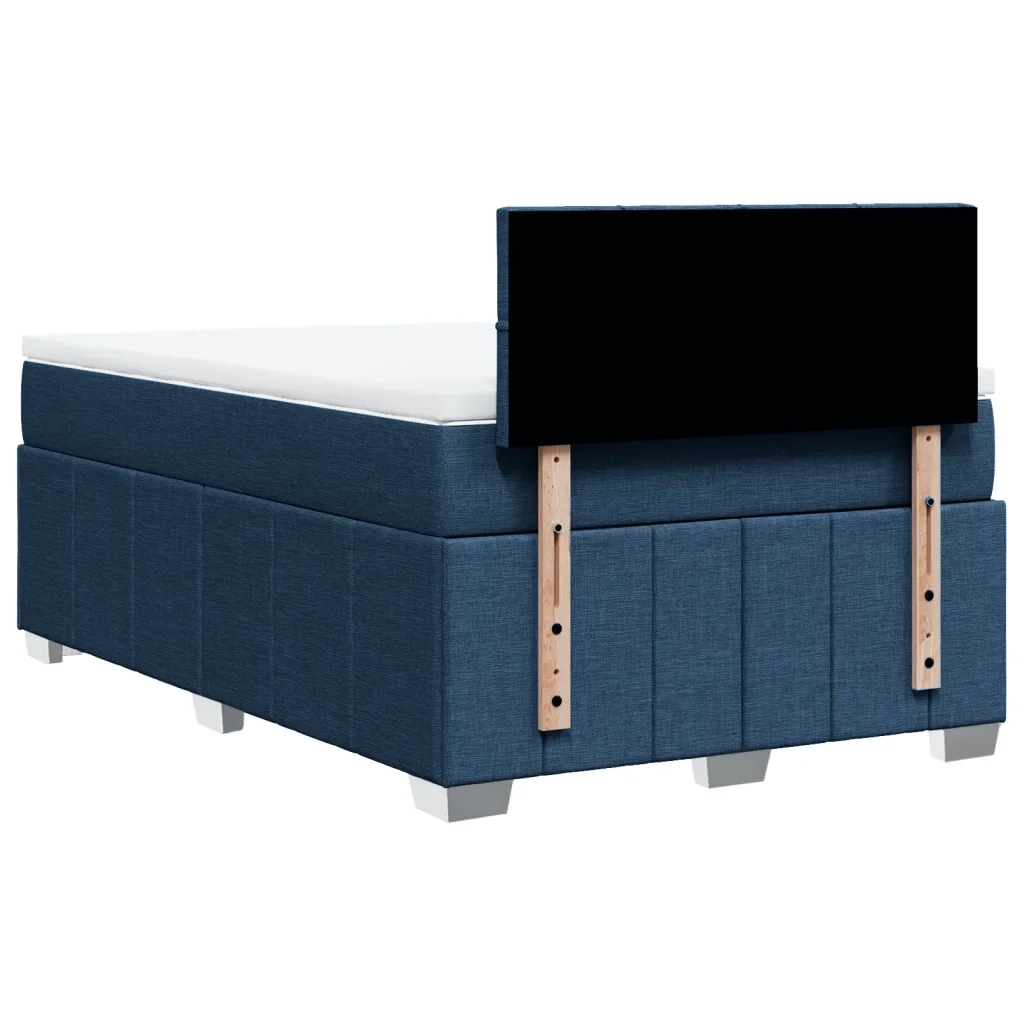 Giroletto a Molle con Materasso Blu 120x190 cm in Tessuto