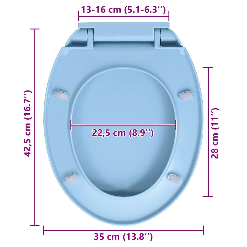 Tavoletta WC a Chiusura Ammortizzata Blu Ovale CFW5929863