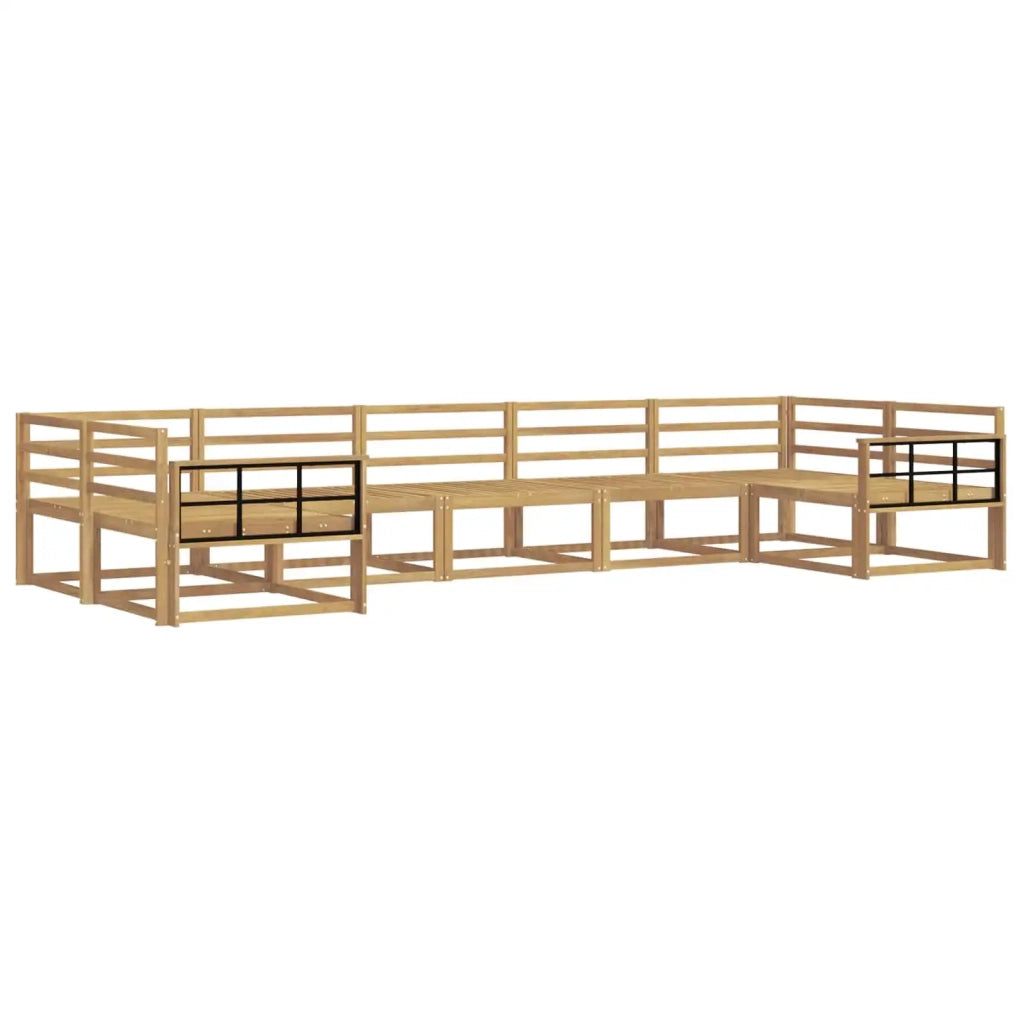 Set di divani da esterno 7 pcs Bianco Legno di Acacia Massello 3386978