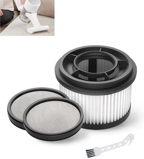 4 pezzi - Tappeto di filtro - Materiale di filtro - Filtro cotone, Adatto per Dreame T10/T20/T30/V12S/V16S/G9/G10 (2 tappeti di filtro + 1 filtro + 1 spazzola di pulizia)