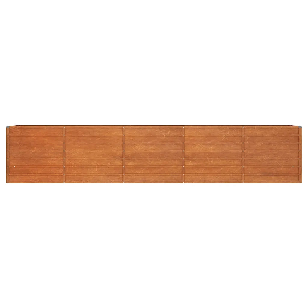 Letto Rialzato da Giardino Ruggine 400x80x77 cm Acciaio Corten 151965