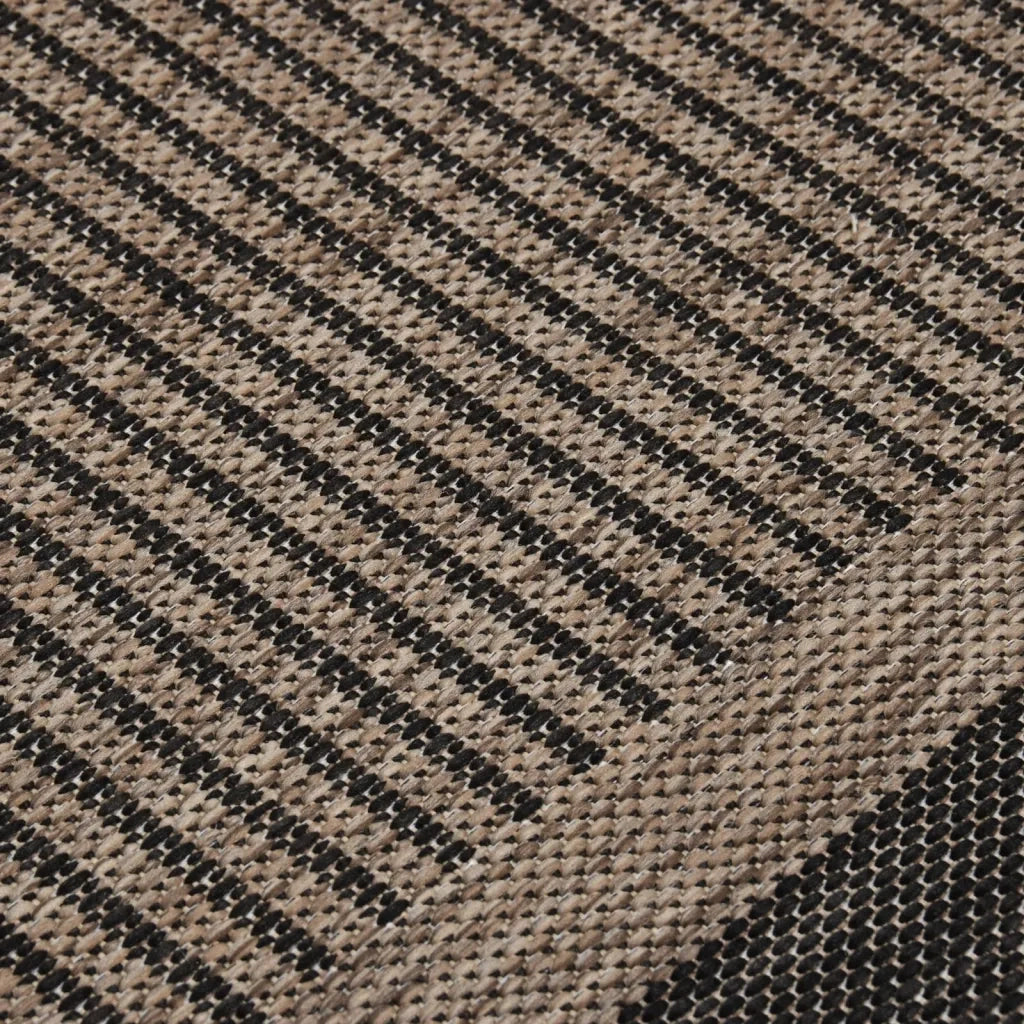 Tappeto da Esterni a Tessitura Piatta 80x150 cm Marrone Scuro cod mxl 71381