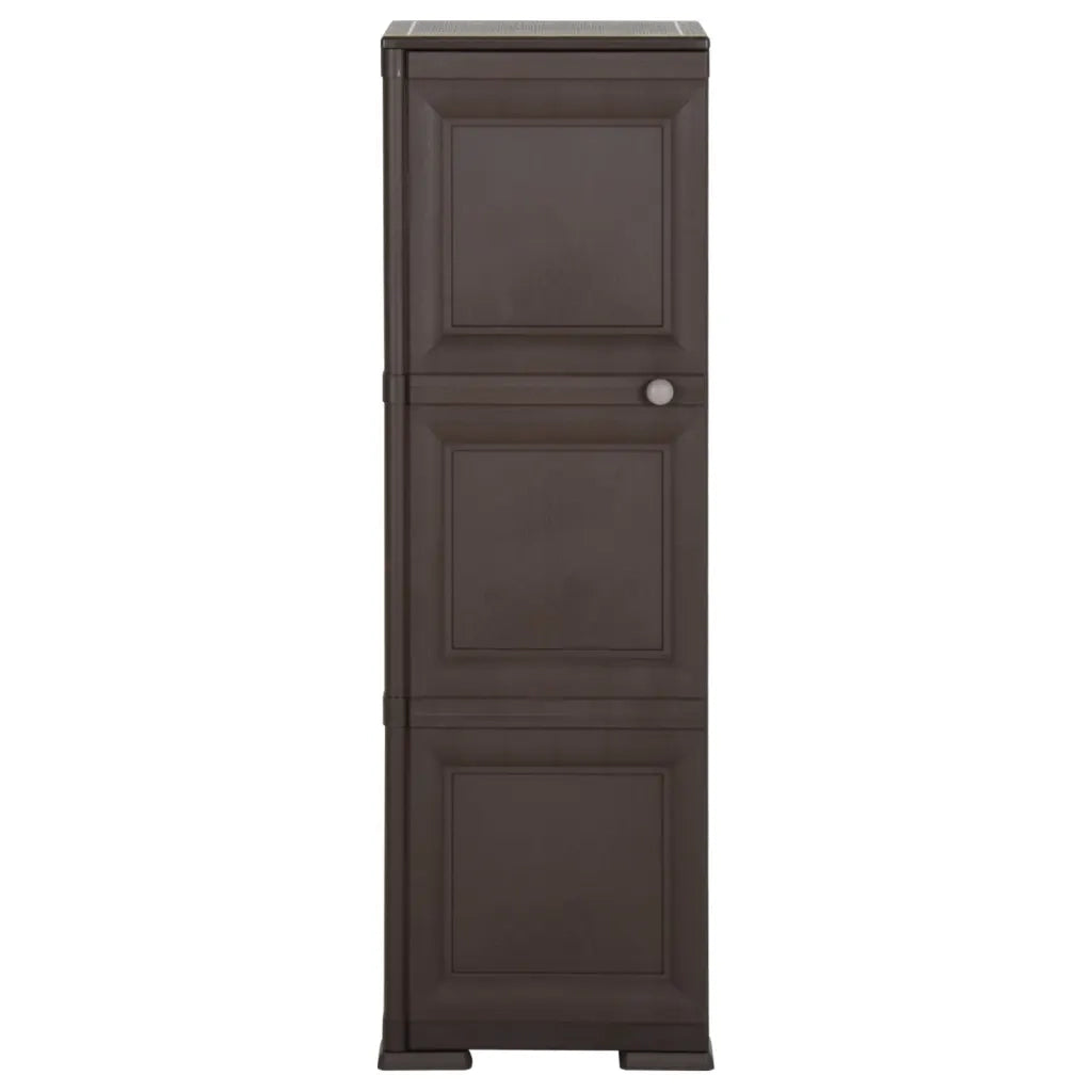 Armadietto in Plastica 40x43x125 cm Effetto Legno Marrone 340606
