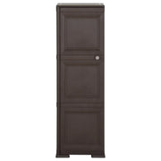 Armadietto in Plastica 40x43x125 cm Effetto Legno Marrone 340606