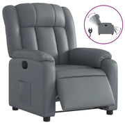 Poltrona | Sedia Relax Reclinabile Elettrica Grigia in Similpelle