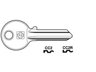 CHIAVI PER CILINDRI CORNI 5 SPINE GRANDI- - CC2 DX - 10 pezzi SILCA