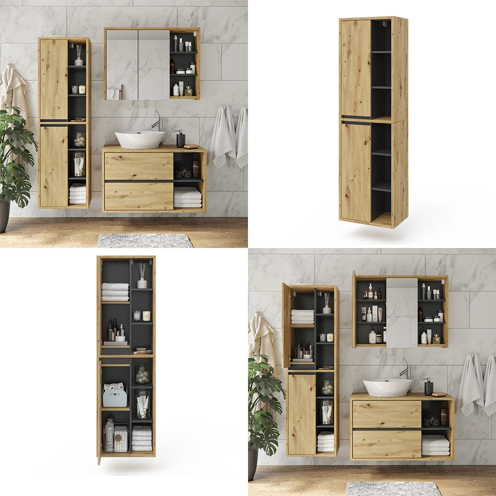Vicco Mobile da bagno Rovere artigianale 50 x 170 cm