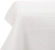 Tavolo da pranzo in lino, Natale, tovaglia da tavola rimovibile, realizzato in poliestere, effetto loto, tessuto, per tavolo da pranzo, festa, bianco, 130 x 280 cm