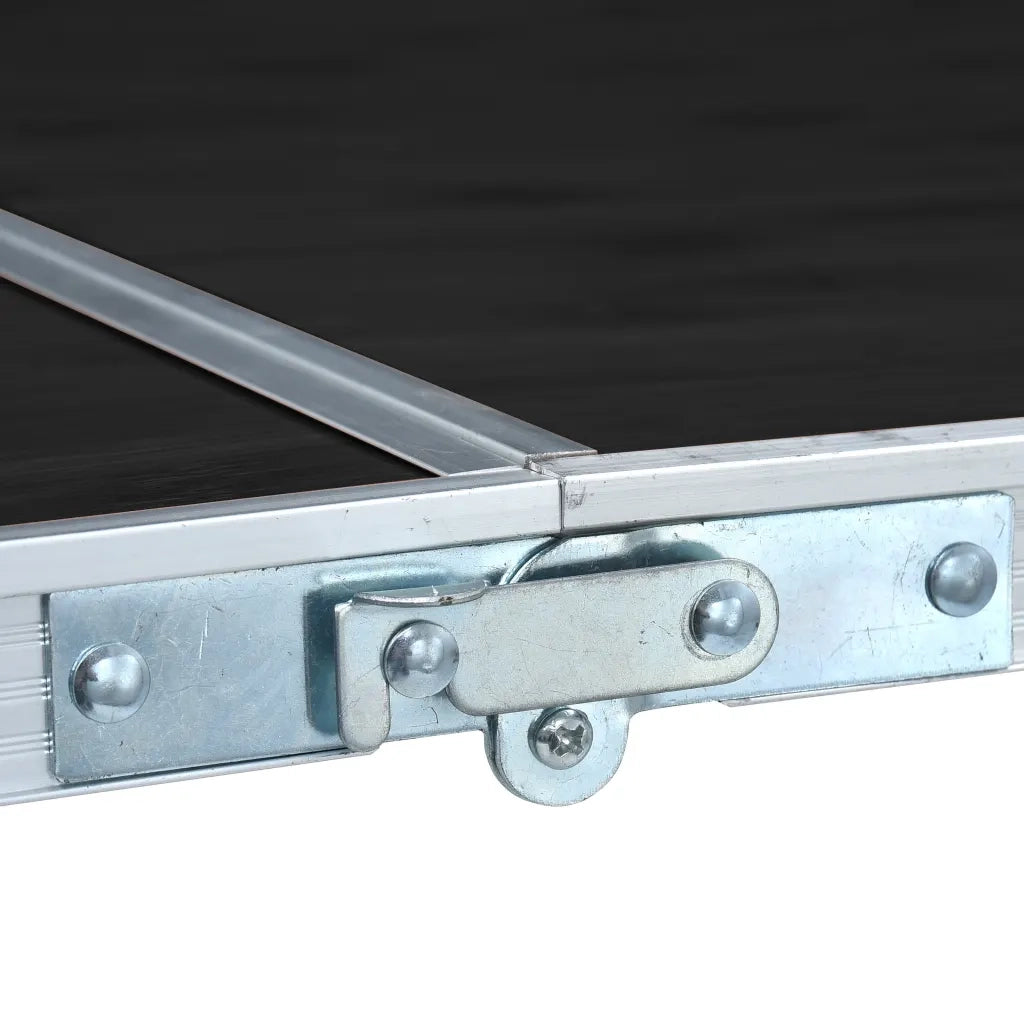 Tavolo da Campeggio Pieghevole in Alluminio Grigio 180x60 cm 48175