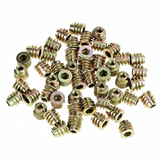 Viti a inizio di inserimento 50 pezzi - Miscela in acciaio inox - Viti a inizio di inserimento a bussola - Viti a inizio di inserimento a 6 facce - Duratura elevata - Resistente all'ossidazione - Alta resistenza all'estrazione - Viti per mobili