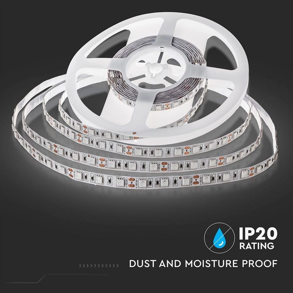 Striscia Strip LED SMD5050 9W/m 5m 60 LED/m 12V 6400K IP20 10mm SKU 2126