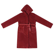Accappatoio con Cappuccio Rosso Bordeaux xl Flanella CFW6263796