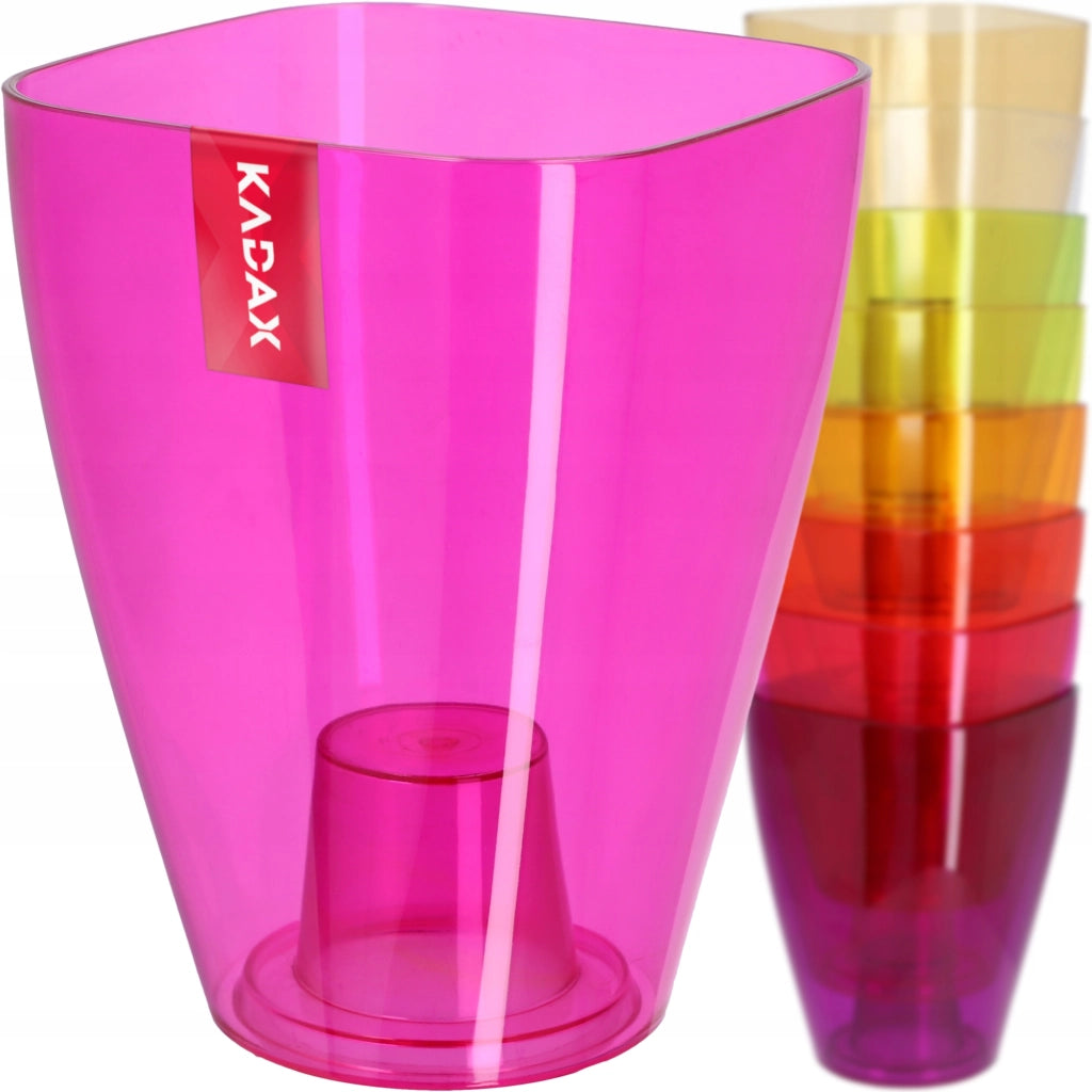 Vaso da fiori KADAX per orchidee, in plastica, rosa tinta unita, 13 cm